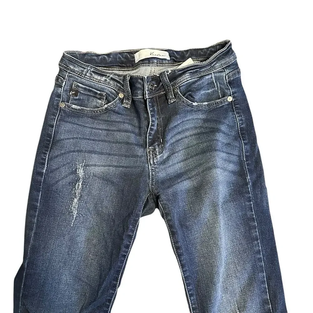 KanCan Estilo Womens Skinny Jeans 5/26 Distressed Mid Rise Stretch KC6034D - Picture 2 of 11